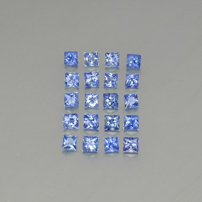 2.19天然蓝宝石，方形，2.5×2.5毫米，VVS-VS