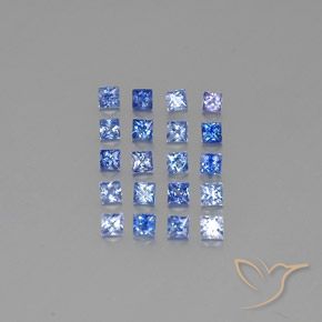 1.81天然蓝宝石，方形，2.5×2.3毫米，VVS-VS