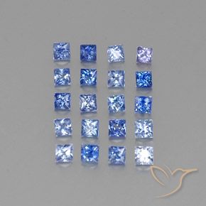 1.81天然蓝宝石，方形，2.5×2.3毫米，VVS-VS