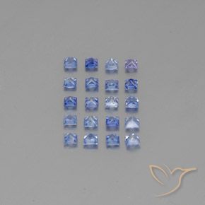 1.81天然蓝宝石，方形，2.5×2.3毫米，VVS-VS