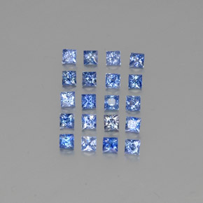 1.51天然蓝宝石，方形，2.6×2.5毫米，VVS-VS