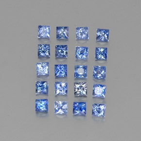 1.51天然蓝宝石，方形，2.6×2.5毫米，VVS-VS