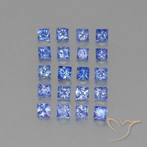 2.05天然蓝宝石，方形，2.4×2.3毫米，VVS-VS