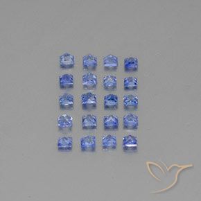 2.05天然蓝宝石，方形，2.4×2.3毫米，VVS-VS