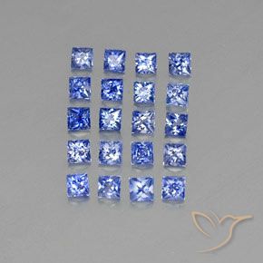 1.80天然蓝宝石，方形，2.4×2.3毫米，VVS-VS