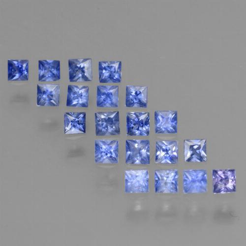 1.21天然蓝宝石，方形，2.1×2毫米，VVS-VS