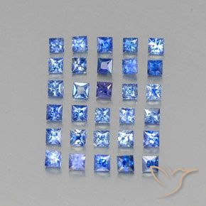 1.83天然蓝宝石，方形，2.1×2毫米，VVS-VS