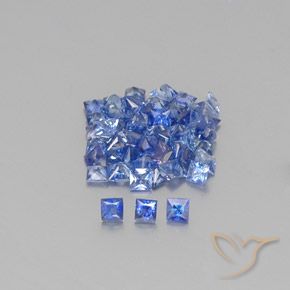 2.86天然蓝宝石，方形，2.1×2毫米，VVS-VS