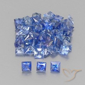 2.86天然蓝宝石，方形，2.1×2毫米，VVS-VS