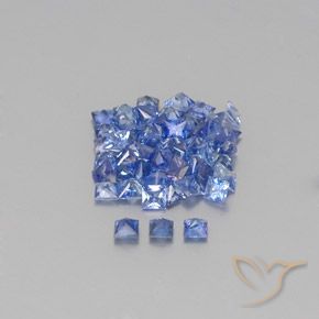 2.86天然蓝宝石，方形，2.1×2毫米，VVS-VS