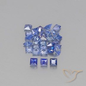 2.37天然蓝宝石，方形，2.3×2.3毫米，VVS-VS