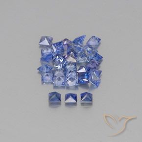 2.37天然蓝宝石，方形，2.3×2.3毫米，VVS-VS