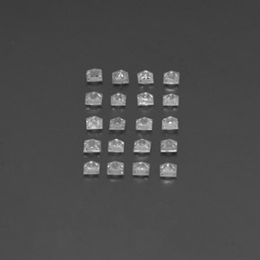 1.60天然白色蓝宝石，方形，2.2×2.2毫米，VVS-VS