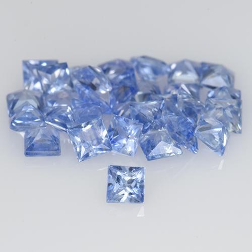 1.38天然蓝宝石，方形，1.9×1.8毫米，VVS-VS