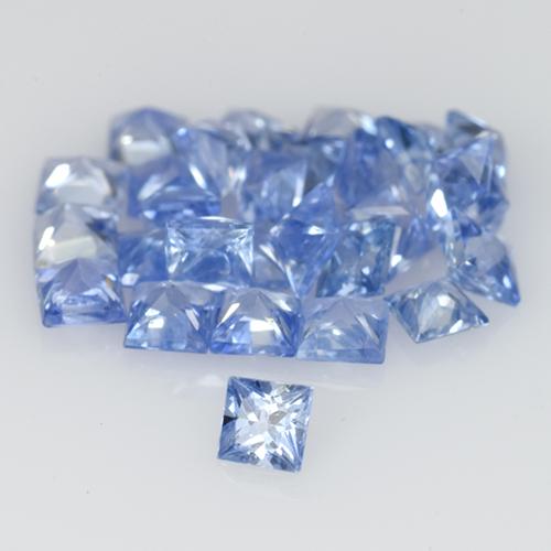 1.38天然蓝宝石，方形，1.9×1.8毫米，VVS-VS