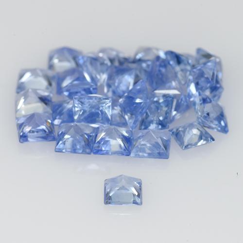 1.38天然蓝宝石，方形，1.9×1.8毫米，VVS-VS