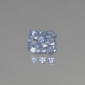 天然蓝宝石，方形，1.9×1.9毫米，VVS-VS
