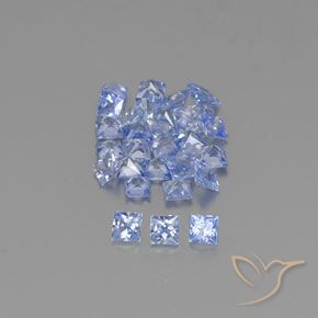 2.25ctw 天然 浅蓝色 蓝宝石, 正方形, VVS-VS