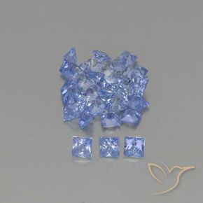 2.59天然蓝宝石，方形，2.3×2.3毫米，VVS-VS