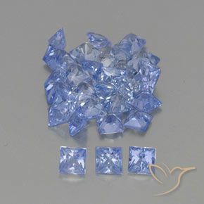 2.59天然蓝宝石，方形，2.3×2.3毫米，VVS-VS