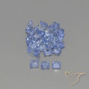 2.59天然蓝宝石，方形，2.3×2.3毫米，VVS-VS