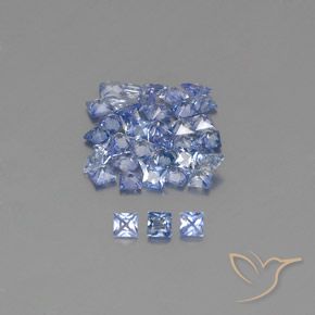 2.90ctw 天然 淡蓝色 蓝宝石, 正方形, VVS-VS