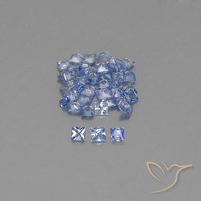 1.95ctw 天然 淡蓝色 蓝宝石, 正方形, VVS-VS
