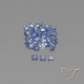 1.95克拉天然蓝宝石，正方形，VVS-VS