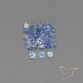 2.70ctw 天然 淡蓝色 蓝宝石, 正方形, VVS-VS