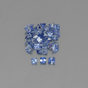 2.74天然蓝宝石，方形，2.1×2.1毫米，VVS-VS