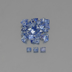 2.74天然蓝宝石，方形，2.1×2.1毫米，VVS-VS