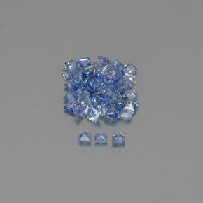 天然蓝宝石，方形，1.9×1.9毫米，VVS-VS