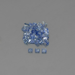 天然蓝宝石，方形，1.9×1.8毫米，VVS-VS