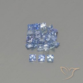 1.88ctw 天然 淡蓝色 蓝宝石, 正方形, VVS-VS