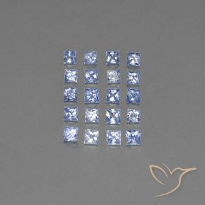 2.39天然蓝宝石，方形，2.5×2.4毫米，VVS-VS