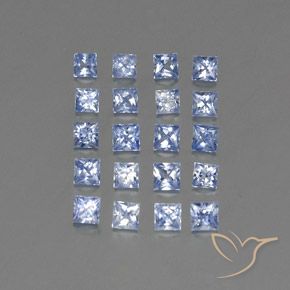 2.39天然蓝宝石，方形，2.5×2.4毫米，VVS-VS