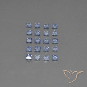 2.39天然蓝宝石，方形，2.5×2.4毫米，VVS-VS