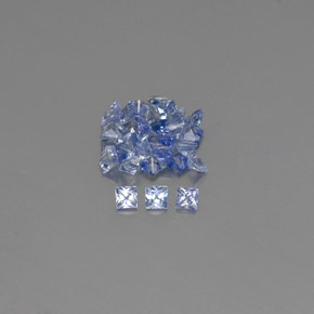 天然蓝宝石，方形，1.9×1.9毫米，VVS-VS