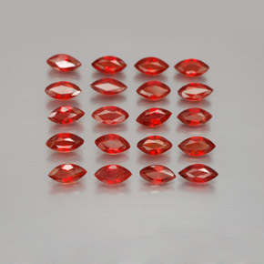 3.23天然橙色蓝宝石，马眼形，5×2.4毫米，VS-SI