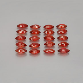 3.23天然橙色蓝宝石，马眼形，5×2.4毫米，VS-SI