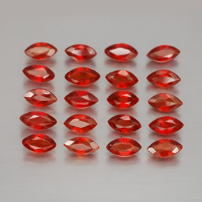 3.41天然橙色蓝宝石，马眼形，4.6×2.4毫米，VS-SI