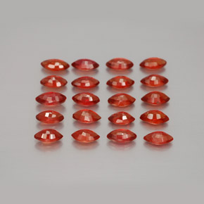 3.41天然橙色蓝宝石，马眼形，4.6×2.4毫米，VS-SI