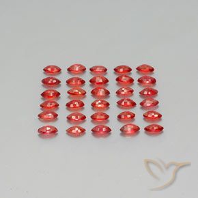 3.54天然橙色蓝宝石，马眼形，4×2.1毫米，VS-SI