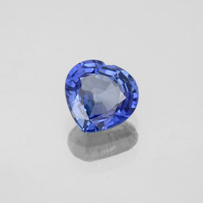 1.29克拉天然蓝宝石，心形，6.6×6.5毫米，VVS-VS