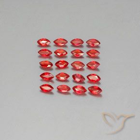 2.92天然橙色蓝宝石，马眼形，4.4×2.5毫米，VS-SI