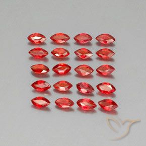 2.92天然橙色蓝宝石，马眼形，4.4×2.5毫米，VS-SI