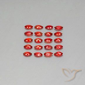 2.92天然橙色蓝宝石，马眼形，4.4×2.5毫米，VS-SI