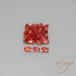 3.18天然橙色蓝宝石，马眼形，4×2.1毫米，VS-SI