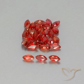 3.18天然橙色蓝宝石，马眼形，4×2.1毫米，VS-SI