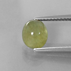 2.30克拉天然绿色蓝宝石，透明，7.5×6.5毫米，透明/半透明